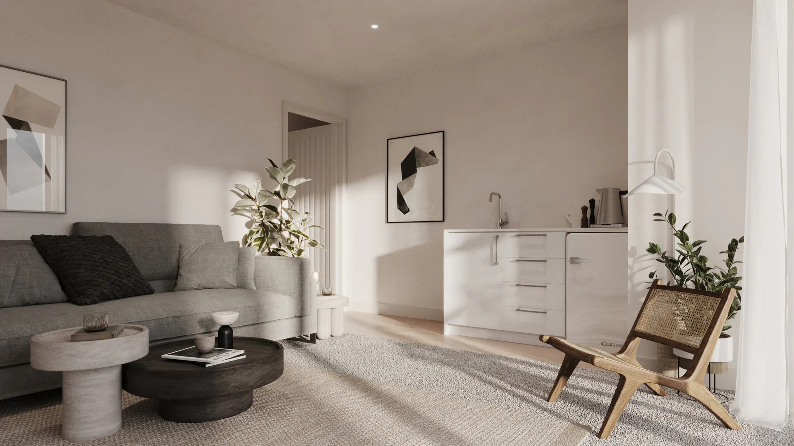 Flexible lower-level room in a Featherstone home